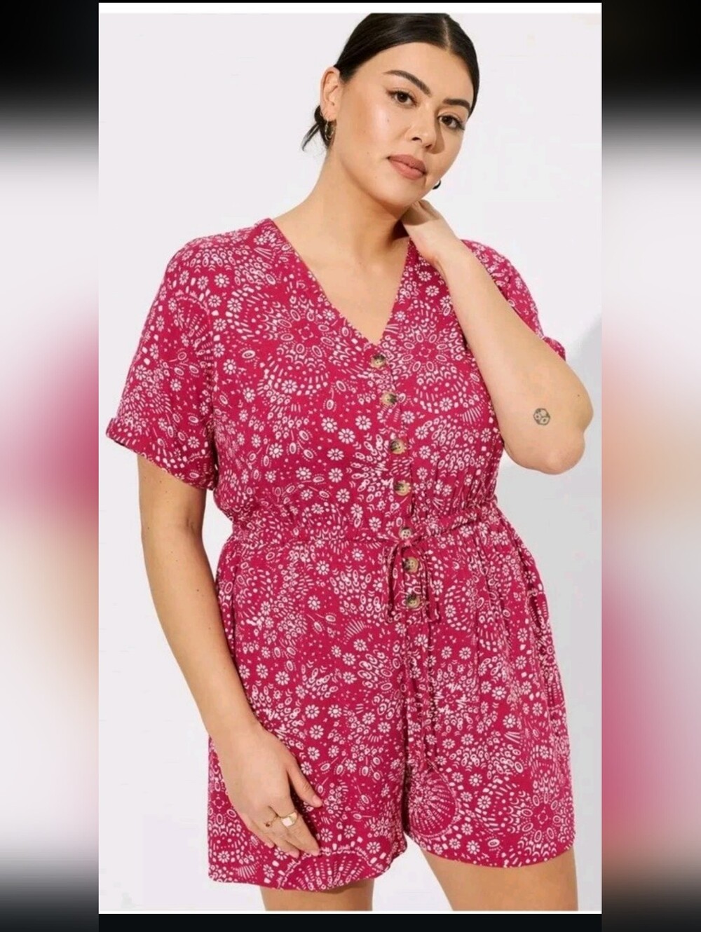 Torrid Patterned Romper - Picture 2 of 6